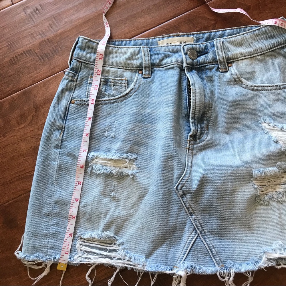 PacSun Light Wash Denim Mini Skirt - Picture 5 of 5